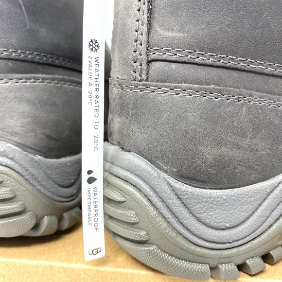 UGG Adirondack 2 Luxe Quilt Grey Leather Women’s - Picture 4 of 10